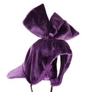 New Velvet dog hat bow cap S/M
